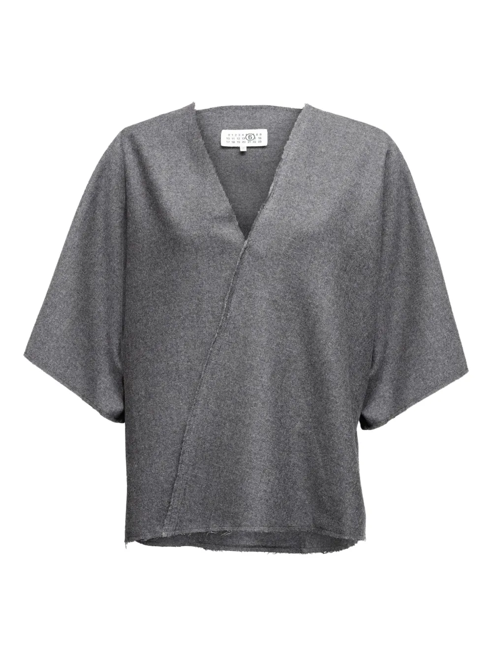 MM6 Maison Margiela Gerafelde blouse Grijs
