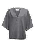 MM6 Maison Margiela raw-cut detail blouse - Grey