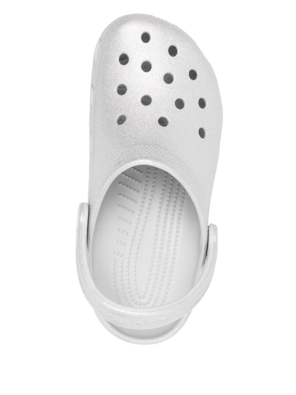 Crocs Classic Glitter Clog Sandals In White
