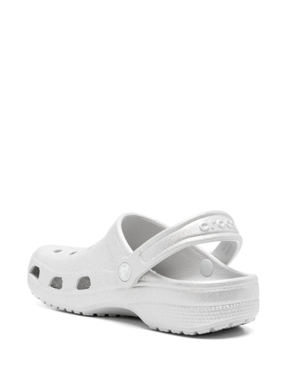 Crocs Classic Glitter Clog Sandals In White
