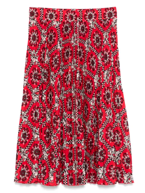 Valentino Garavani Pre-Owned 2000s floral-print pleated skirt