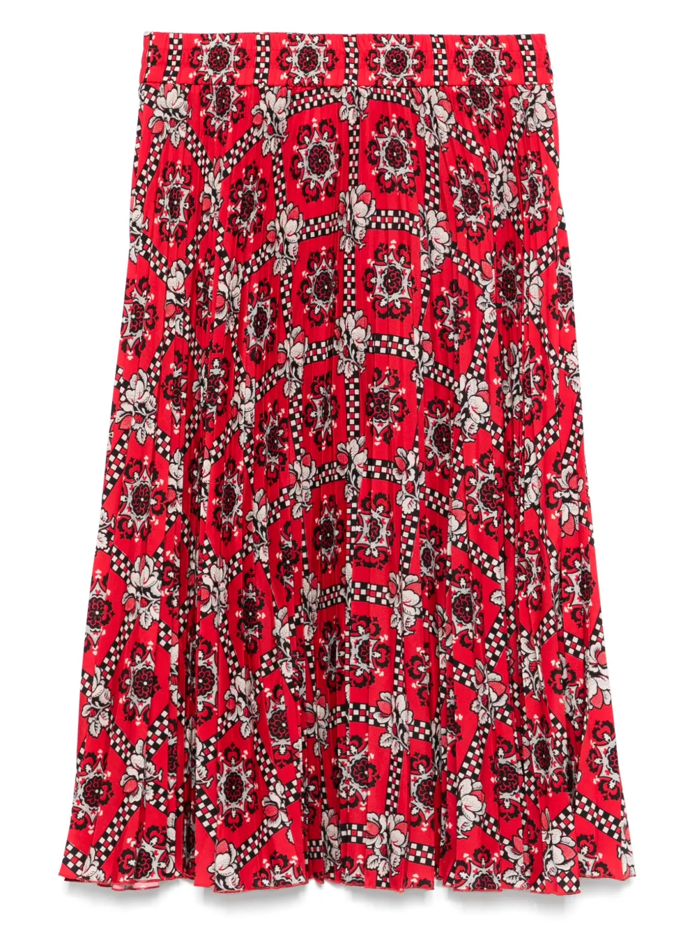 Valentino Garavani Pre-Owned 2000s floral-print pleated skirt | Image 2