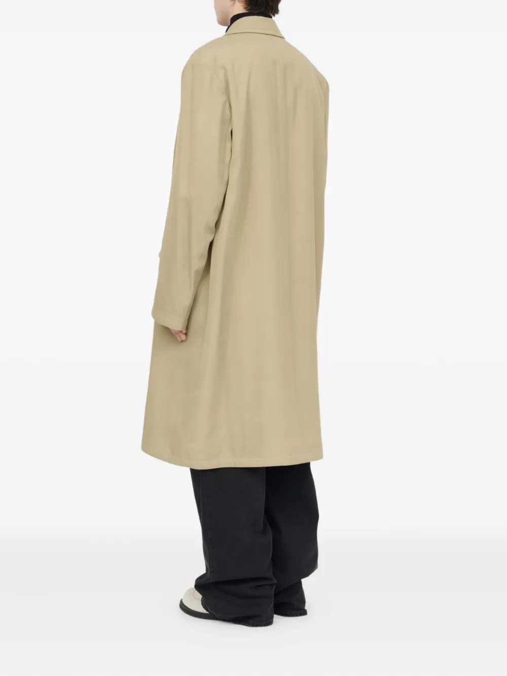 Mm6 Maison Margiela Single-breasted Coat In Brown