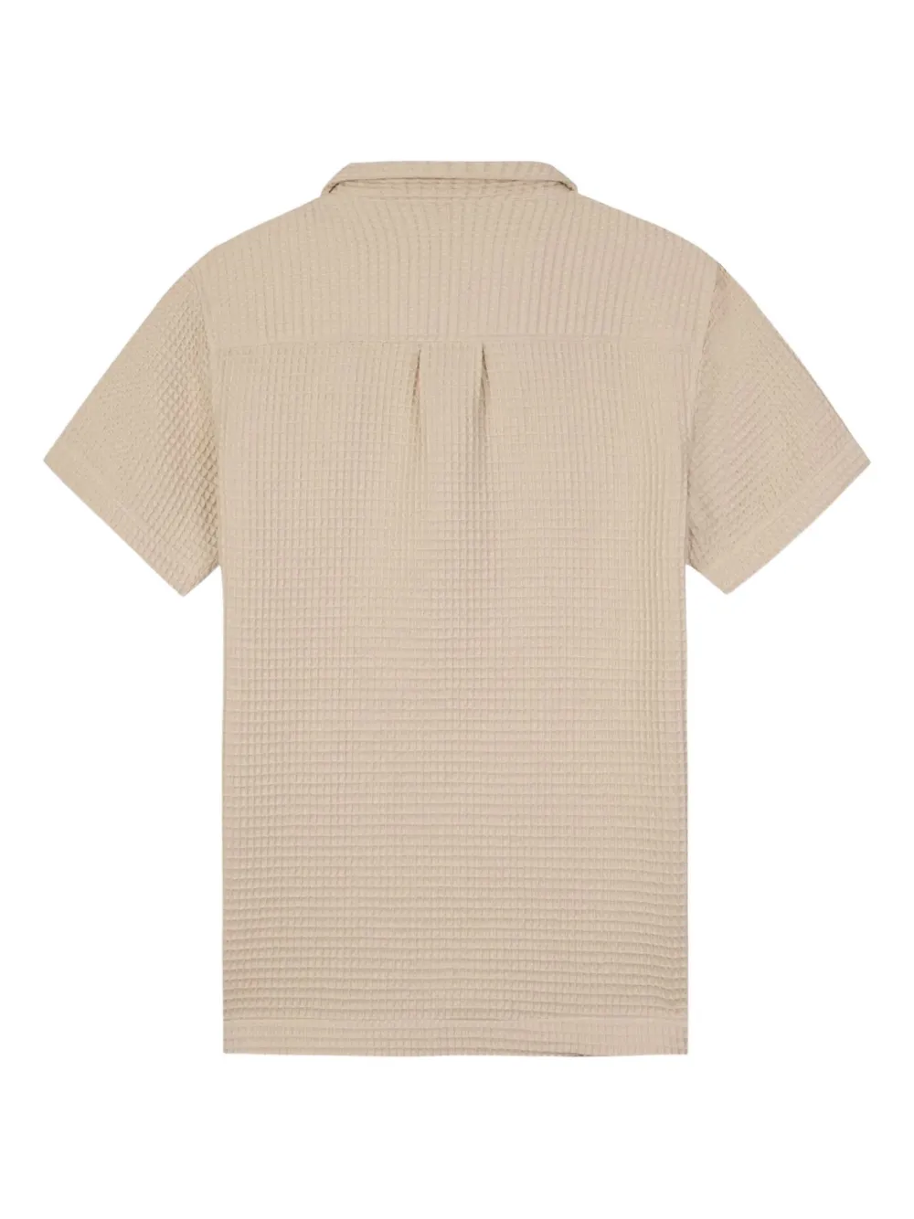 Maison Labiche Geweven overhemd met korte mouwen - Beige
