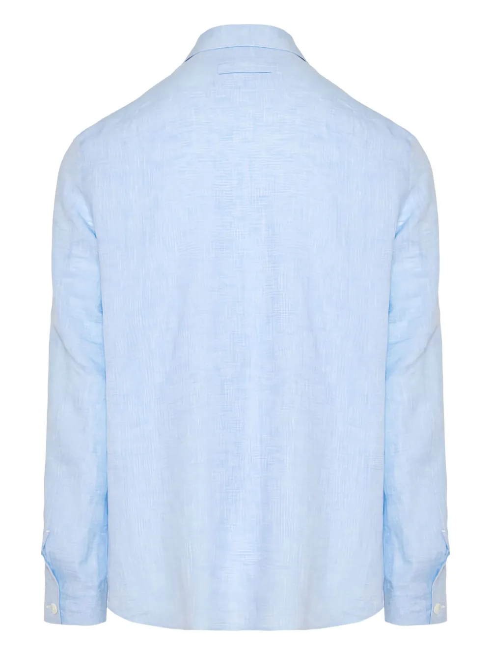 Zegna long-sleeve linen shirt - Blauw