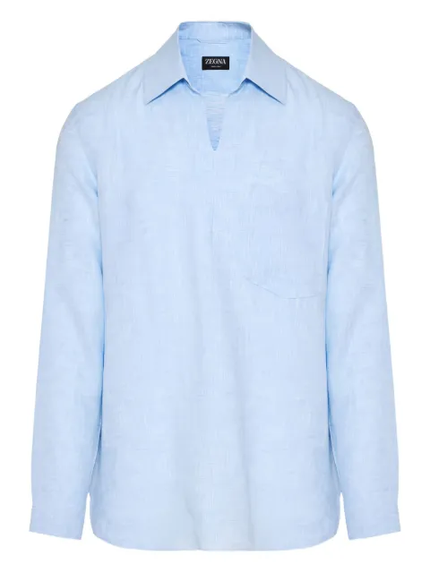 Zegna long-sleeve linen shirt