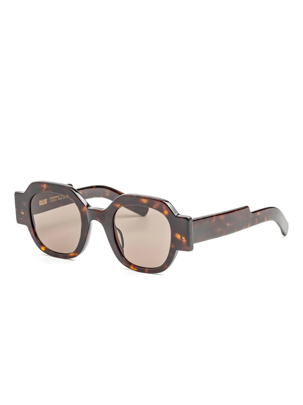 Kaleos Mendoza zonnebril met schildpadschild design Bruin
