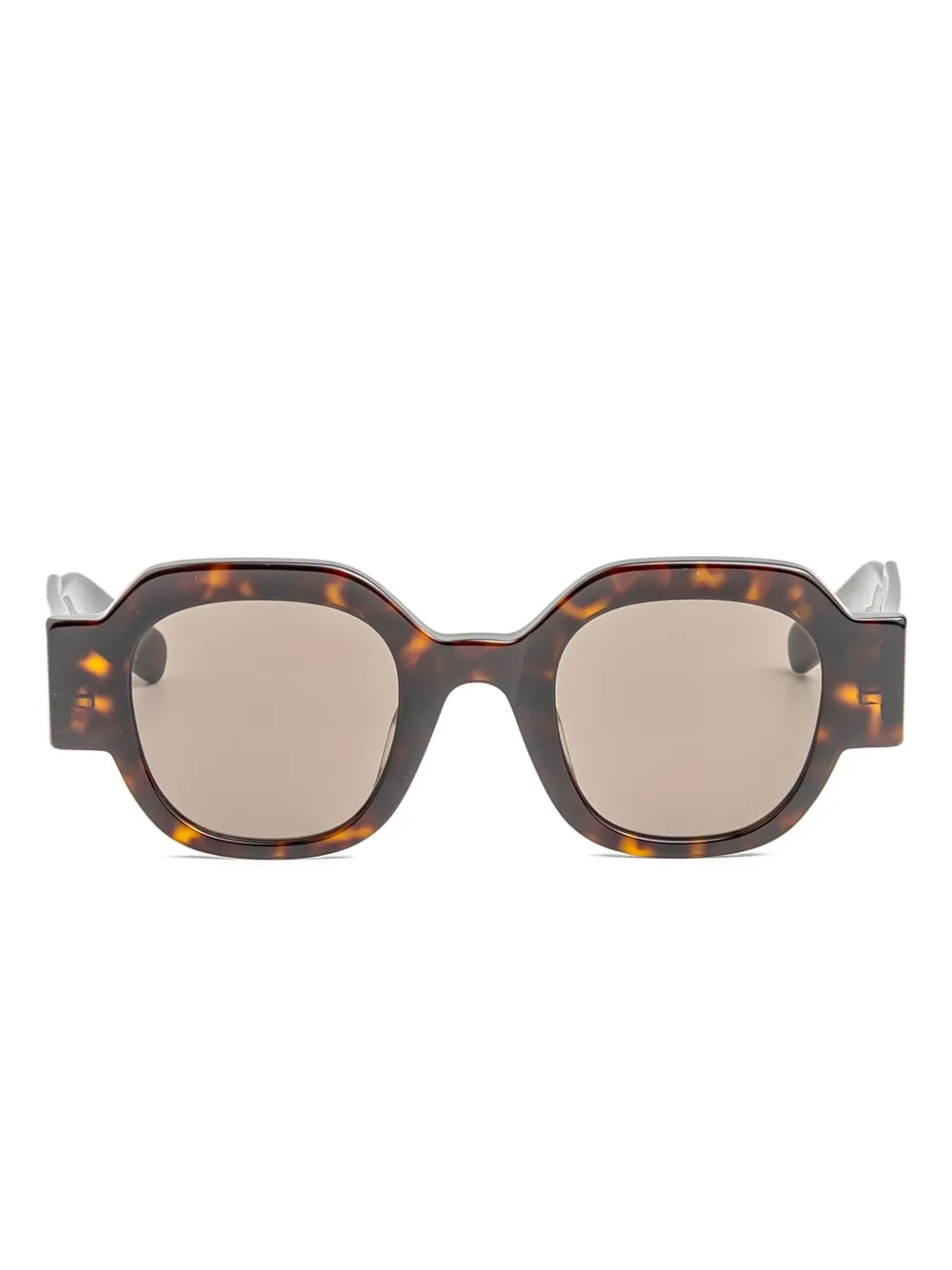Kaleos Mendoza zonnebril met schildpadschild design Bruin