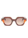 Kaleos Northcutt 4 geometric-frame sunglasses - Brown