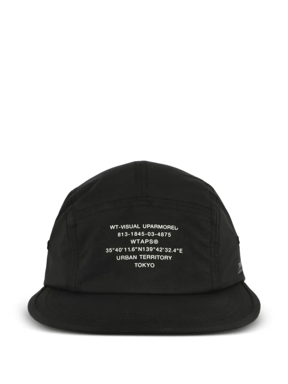 WTAPS text-print organic-cotton cap | Black | Image 1