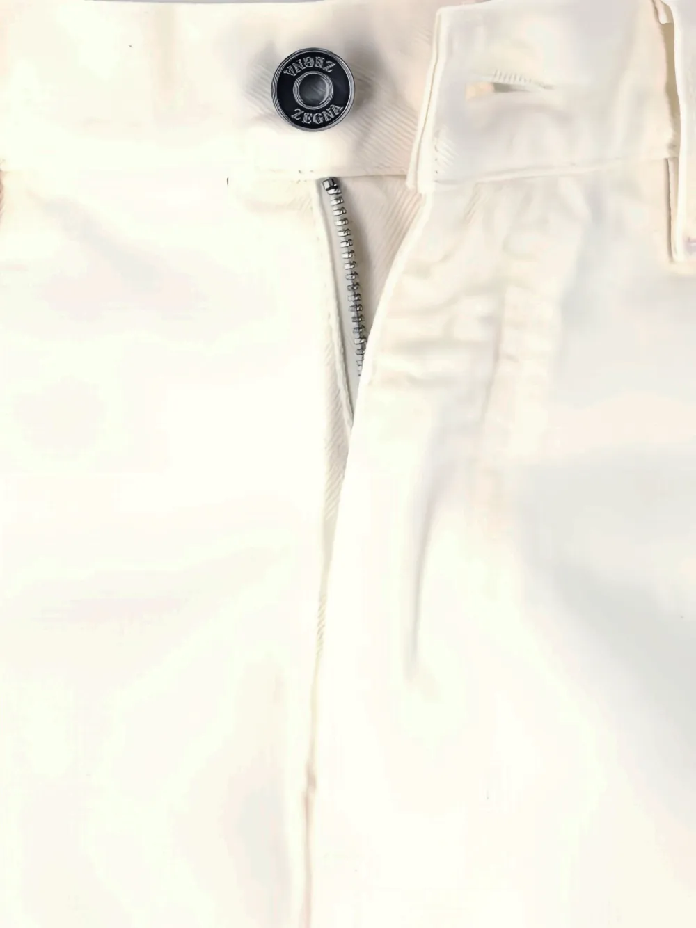 Zegna Jeans met knoopsluiting en rits Wit