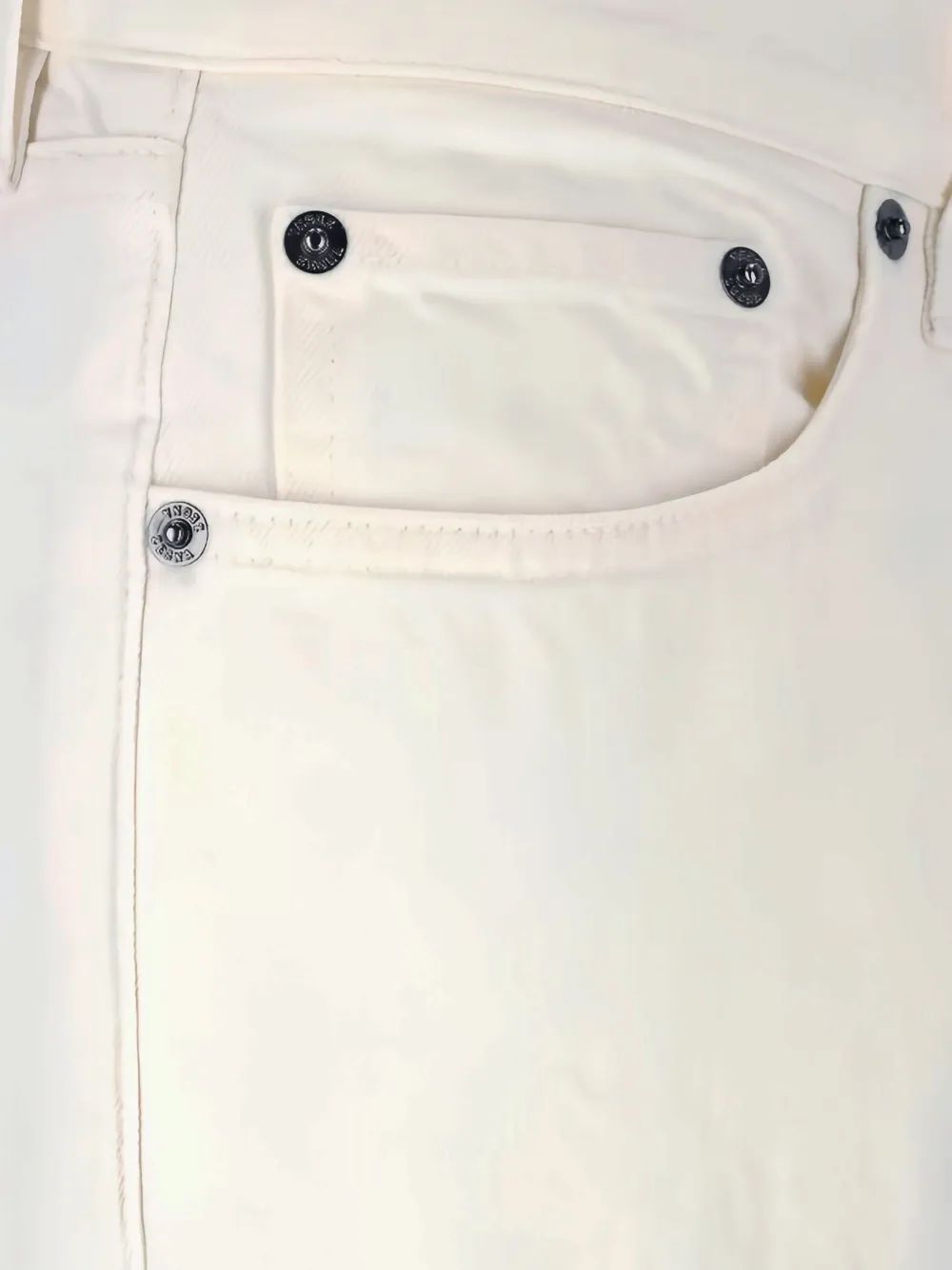 Zegna Jeans met knoopsluiting en rits Wit