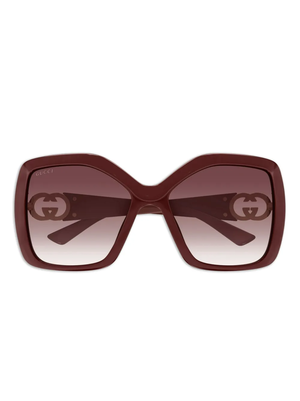 Gucci Eyewear Occhiali da sole con logo GG - Rosso