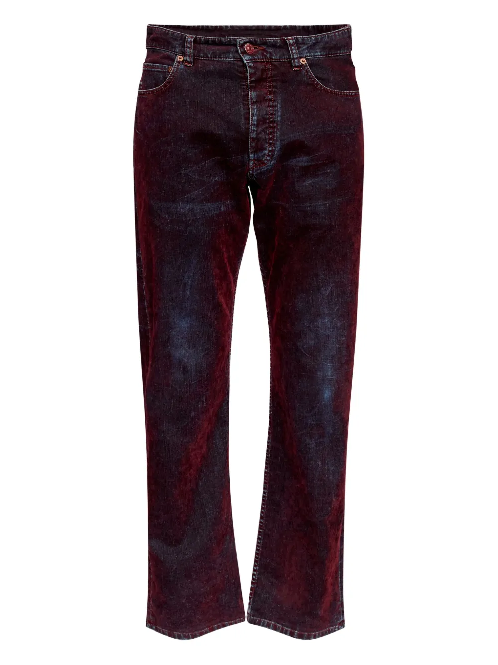 MM6 Maison Margiela Jeans met vijf zakken en vervaagd effect Rood