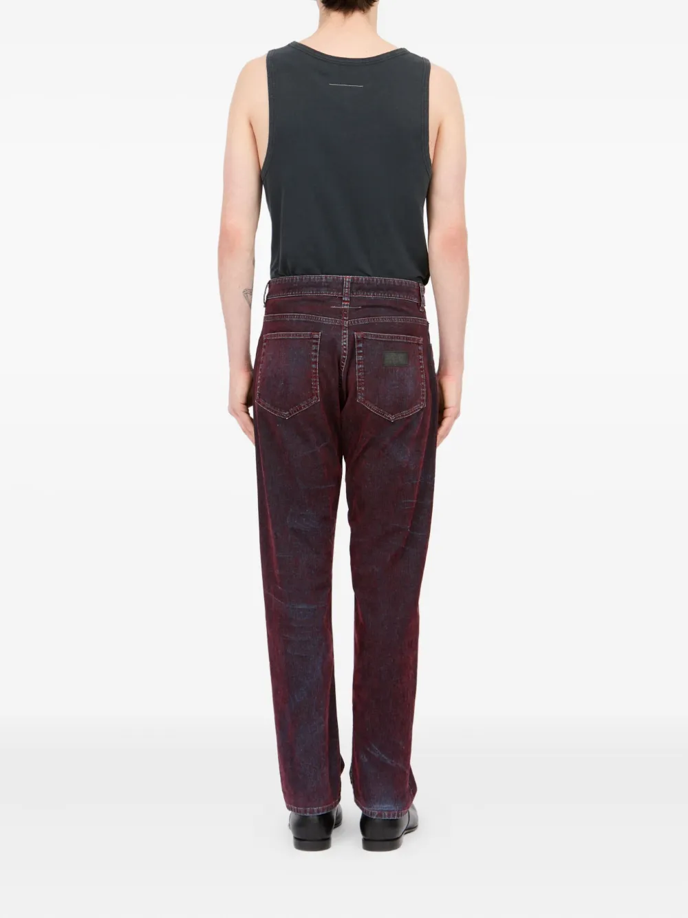 MM6 Maison Margiela Jeans met vijf zakken en vervaagd effect Rood