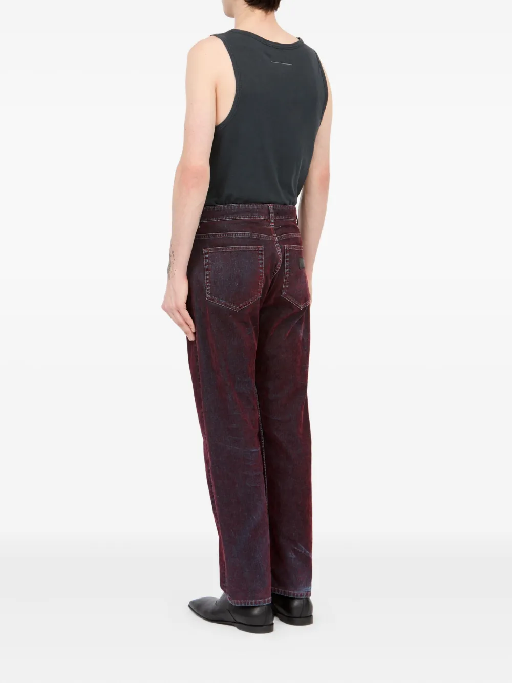 MM6 Maison Margiela Jeans met vijf zakken en vervaagd effect Rood