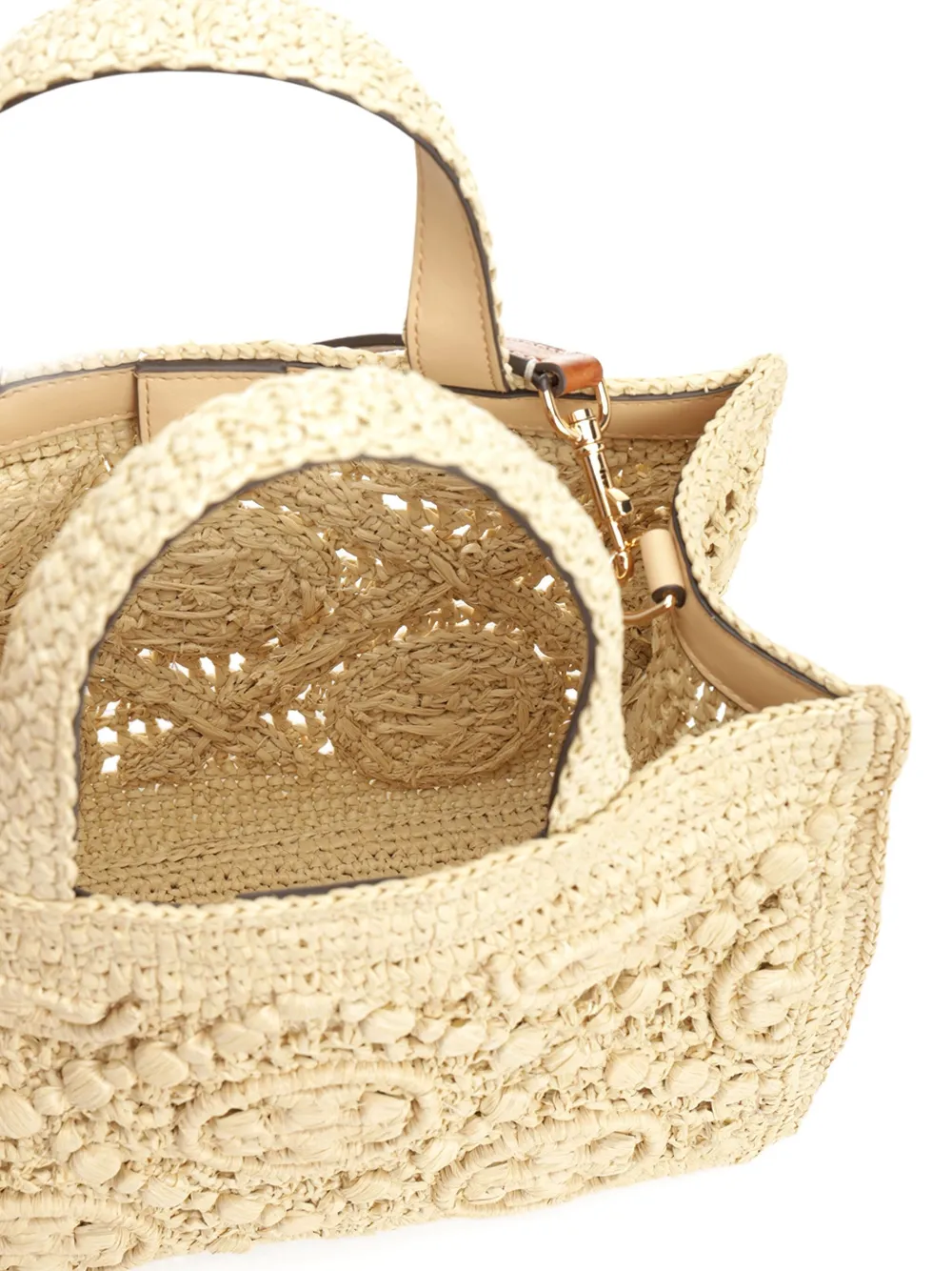 Tory Burch Gehaakte shopper Beige
