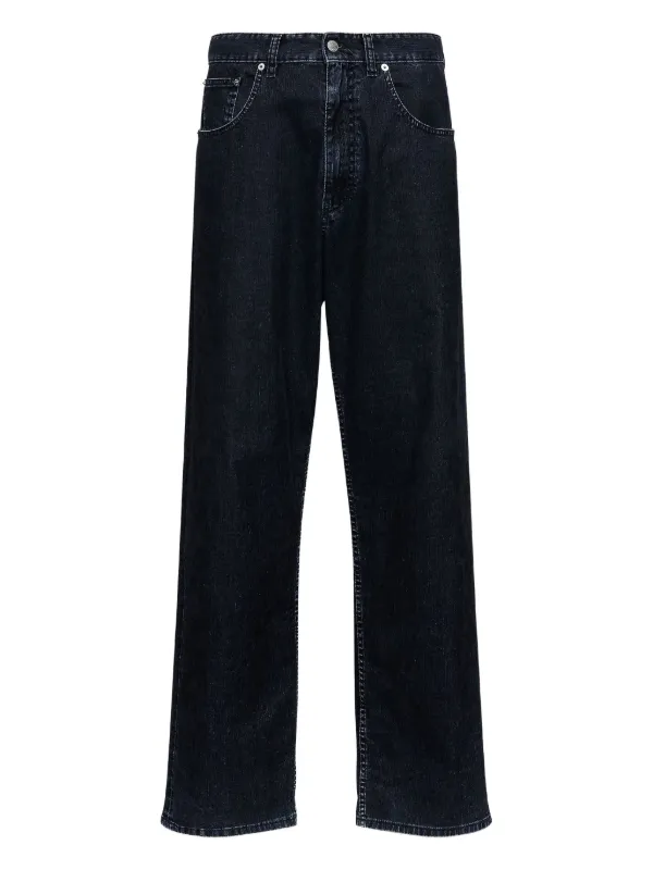 MM6 Maison Margiela ロゴパッチ ジーンズ | ブラック | FARFETCH JP