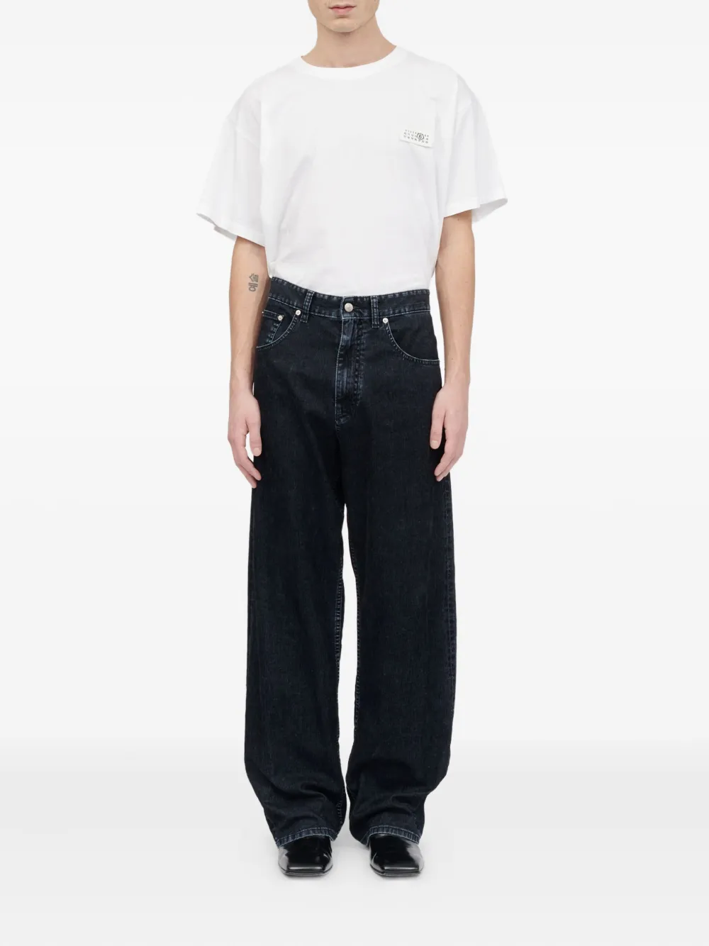MM6 Maison Margiela Jeans met logopatch - Zwart