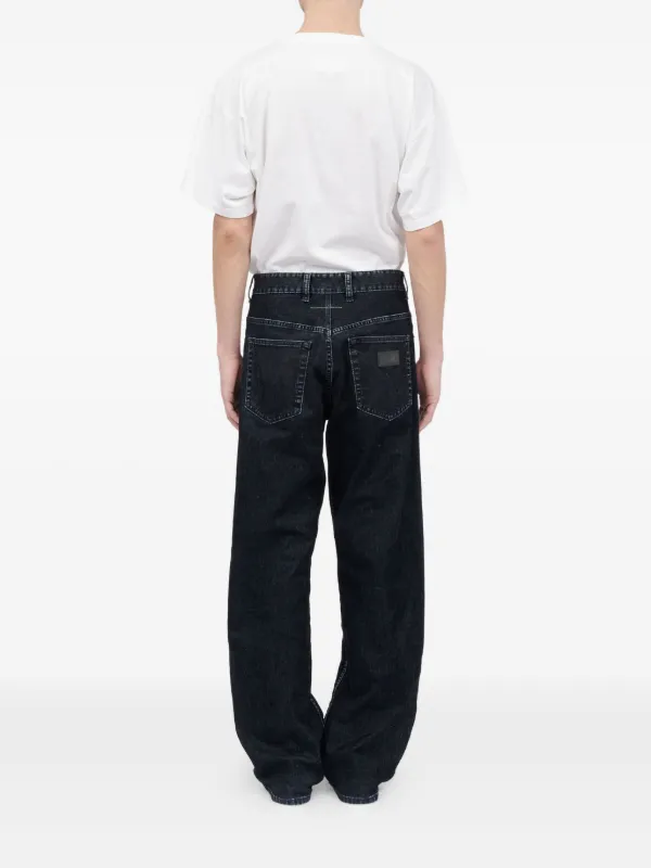 MM6 Maison Margiela ロゴパッチ ジーンズ | ブラック | FARFETCH JP