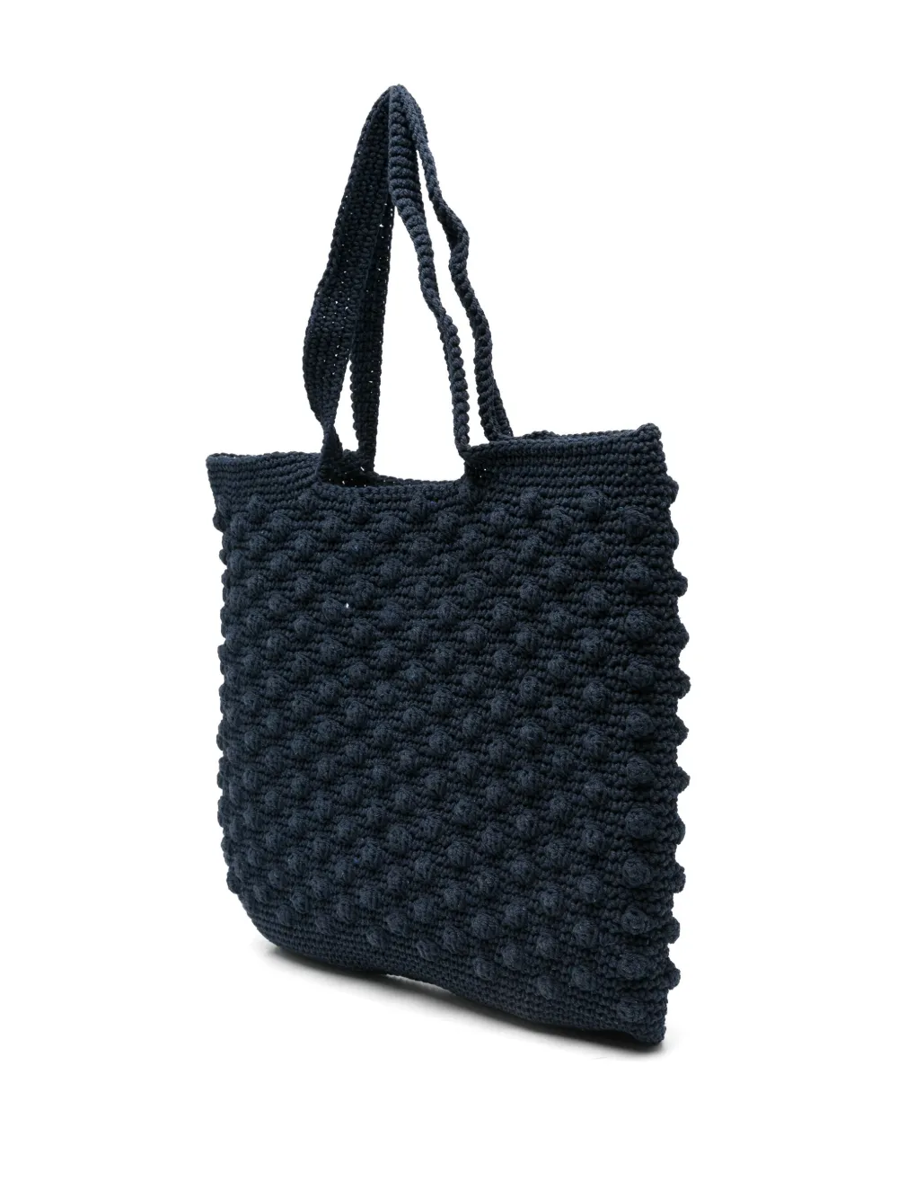 Mc2 Saint Barth Crochet-knit Tote Bag In Blue