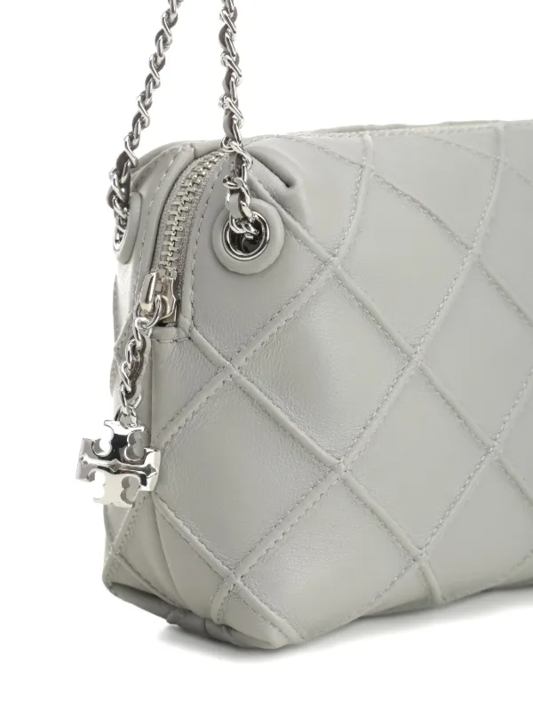 Tory Burch キルティングレザー ショルダーバッグ | グレー Tory Burch キルティングレザー ショルダーバッグ | グレー
