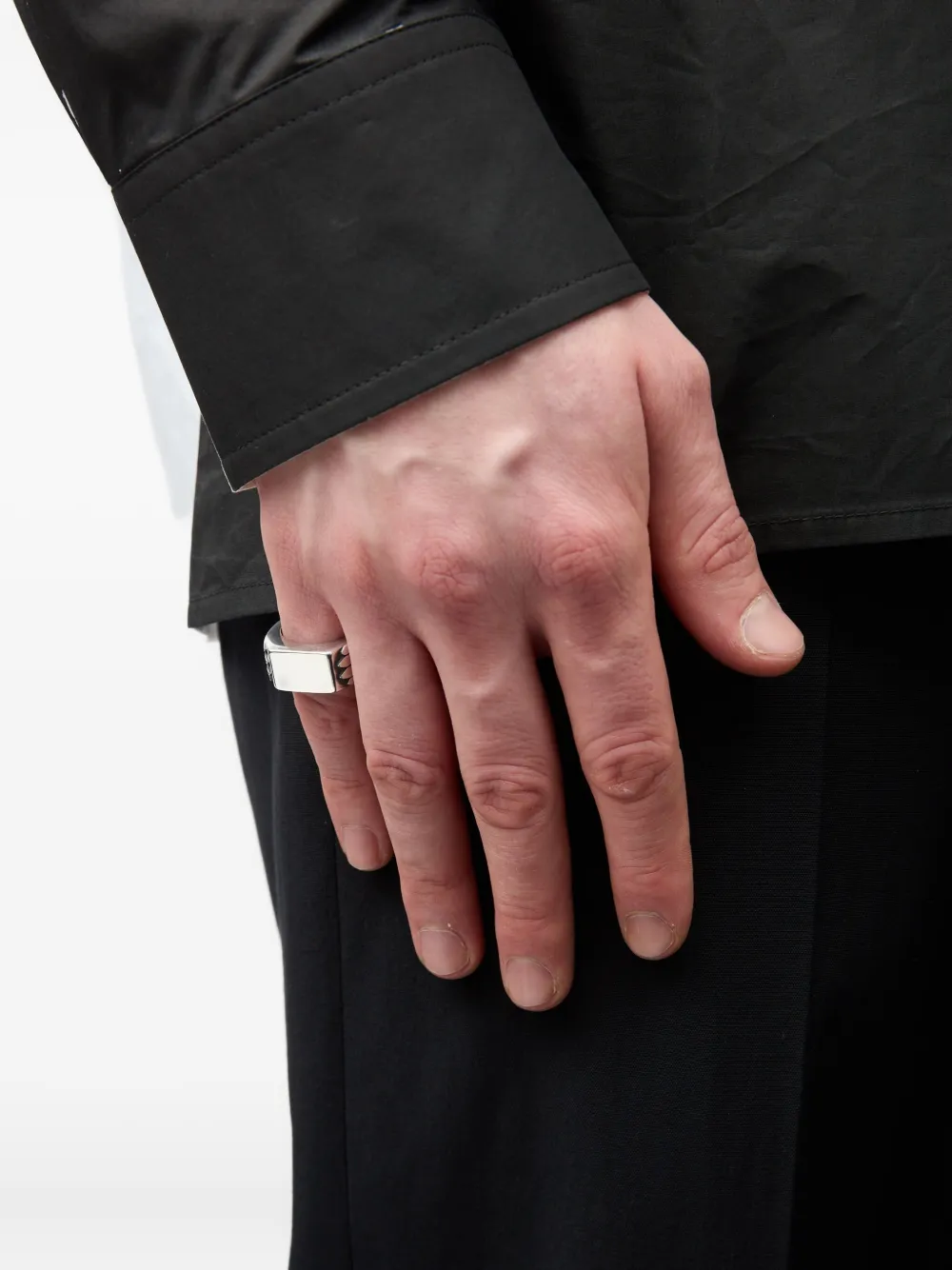MM6 Maison Margiela Minimal logo 4mm ring | Image 2