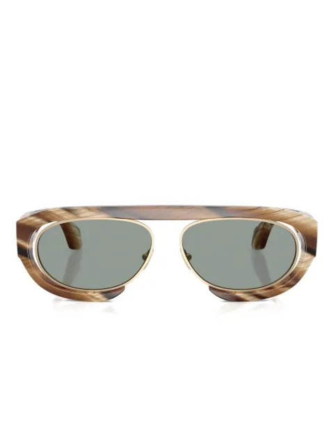 Giorgio Armani horn-effect geometric sunglasses