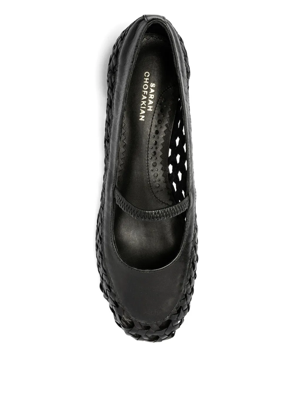 Sarah Chofakian Pritzker woven ballet flats Zwart