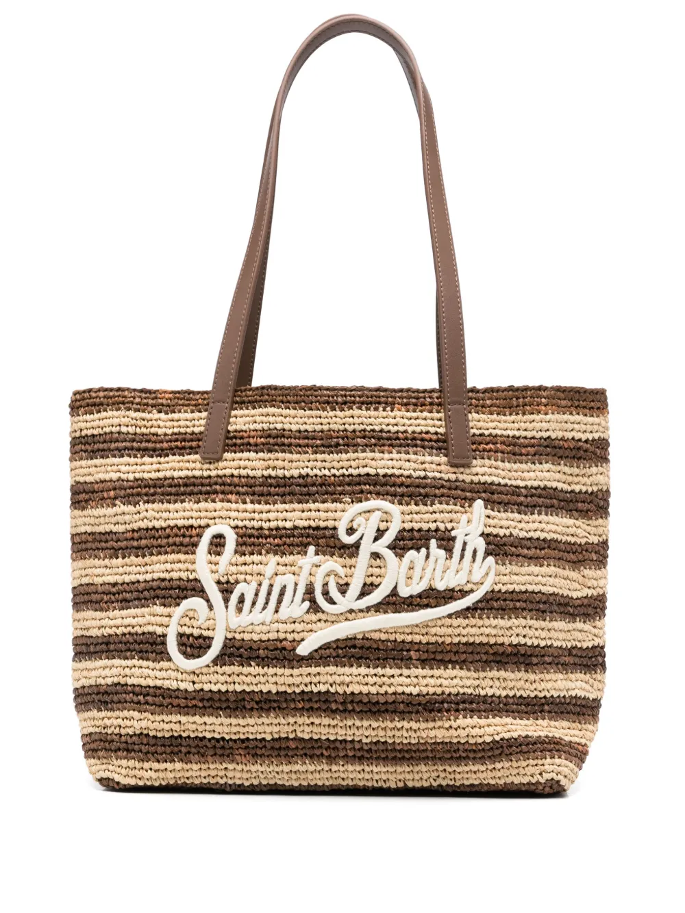 MC2 Saint Barth Raffia City tote bag - Marrone