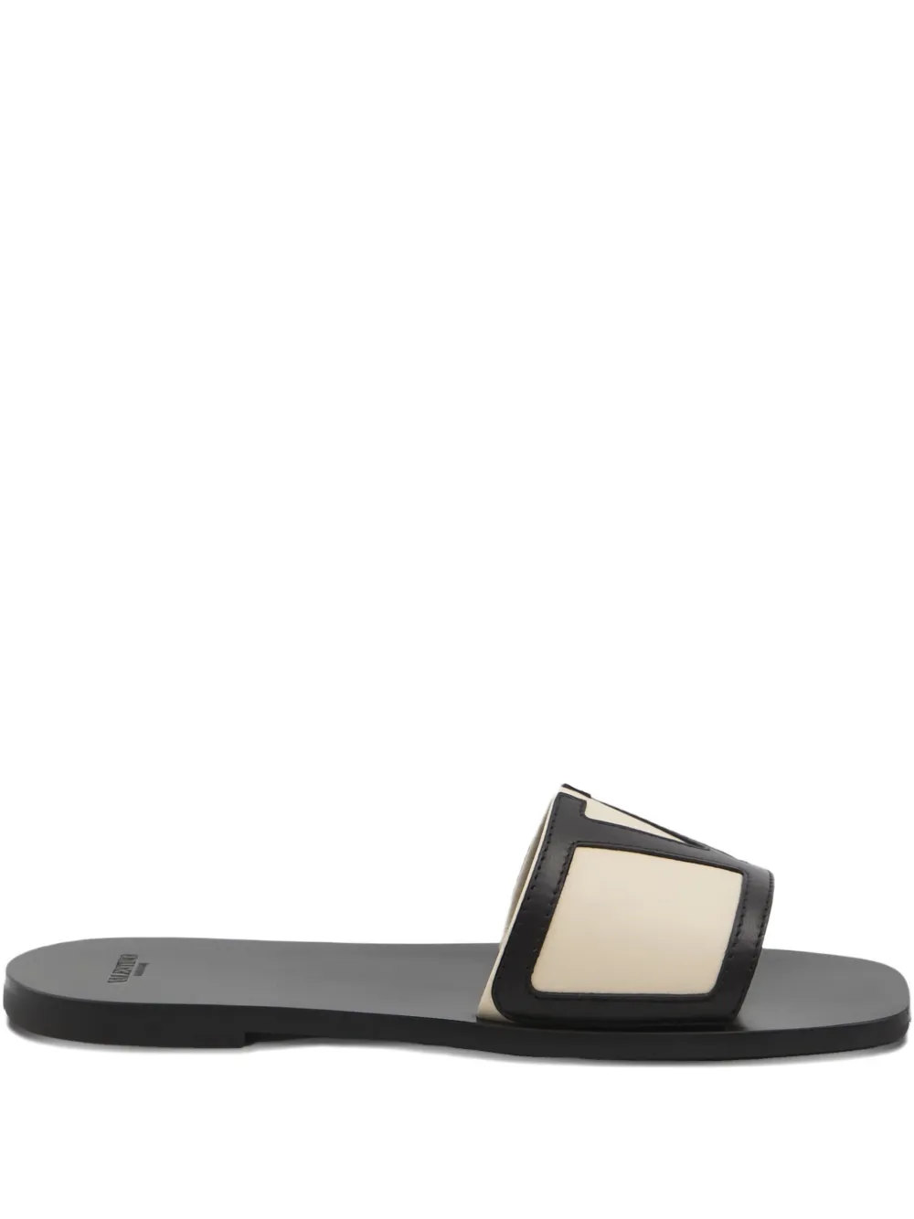 Valentino Garavani Viva Superstar leather logo sandals Neutrals