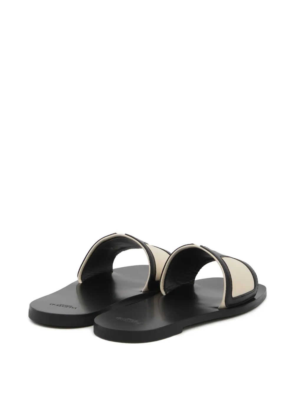 Valentino Garavani Viva Superstar leather logo sandals Neutrals