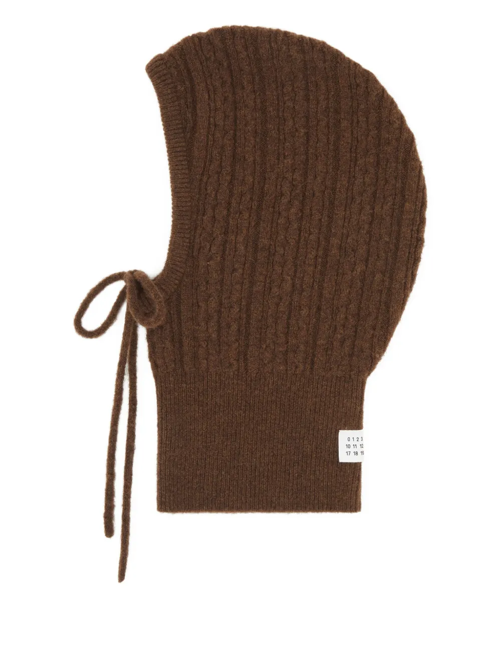 cable-knit wool balaclava