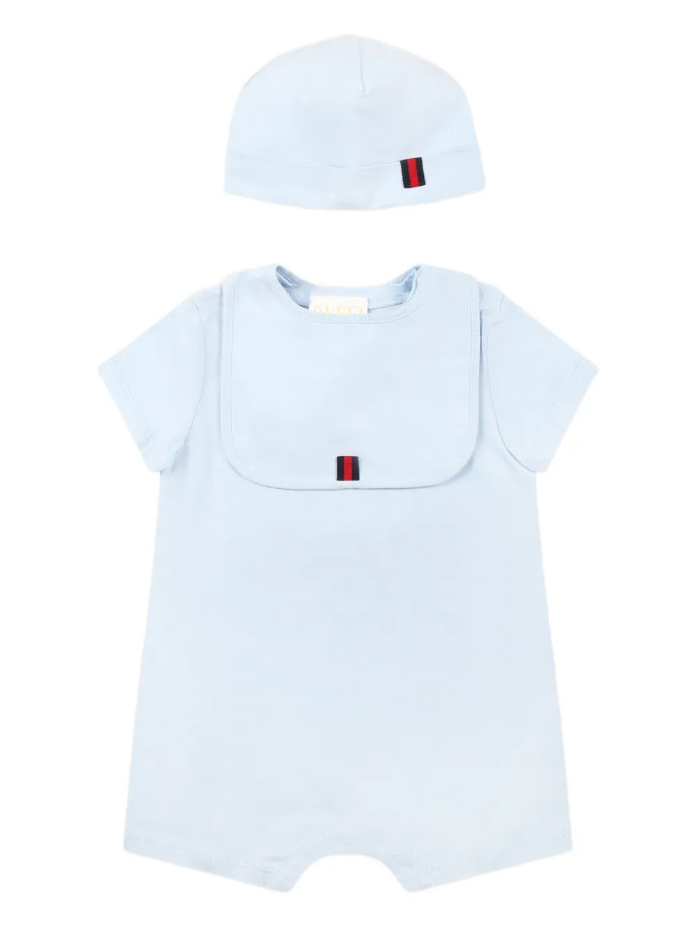 Shop Gucci Striped-detail Romper Set