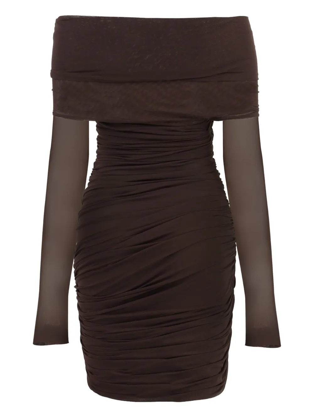 Philosophy Di Lorenzo Serafini draped long-sleeves party dress Bruin