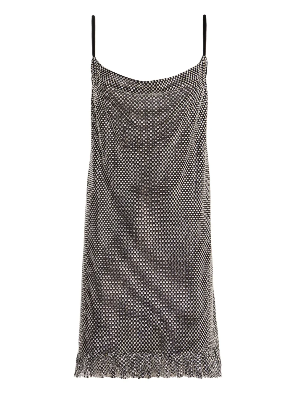 Philosophy Di Lorenzo Serafini rhinestone ruffled mini dress Zilver