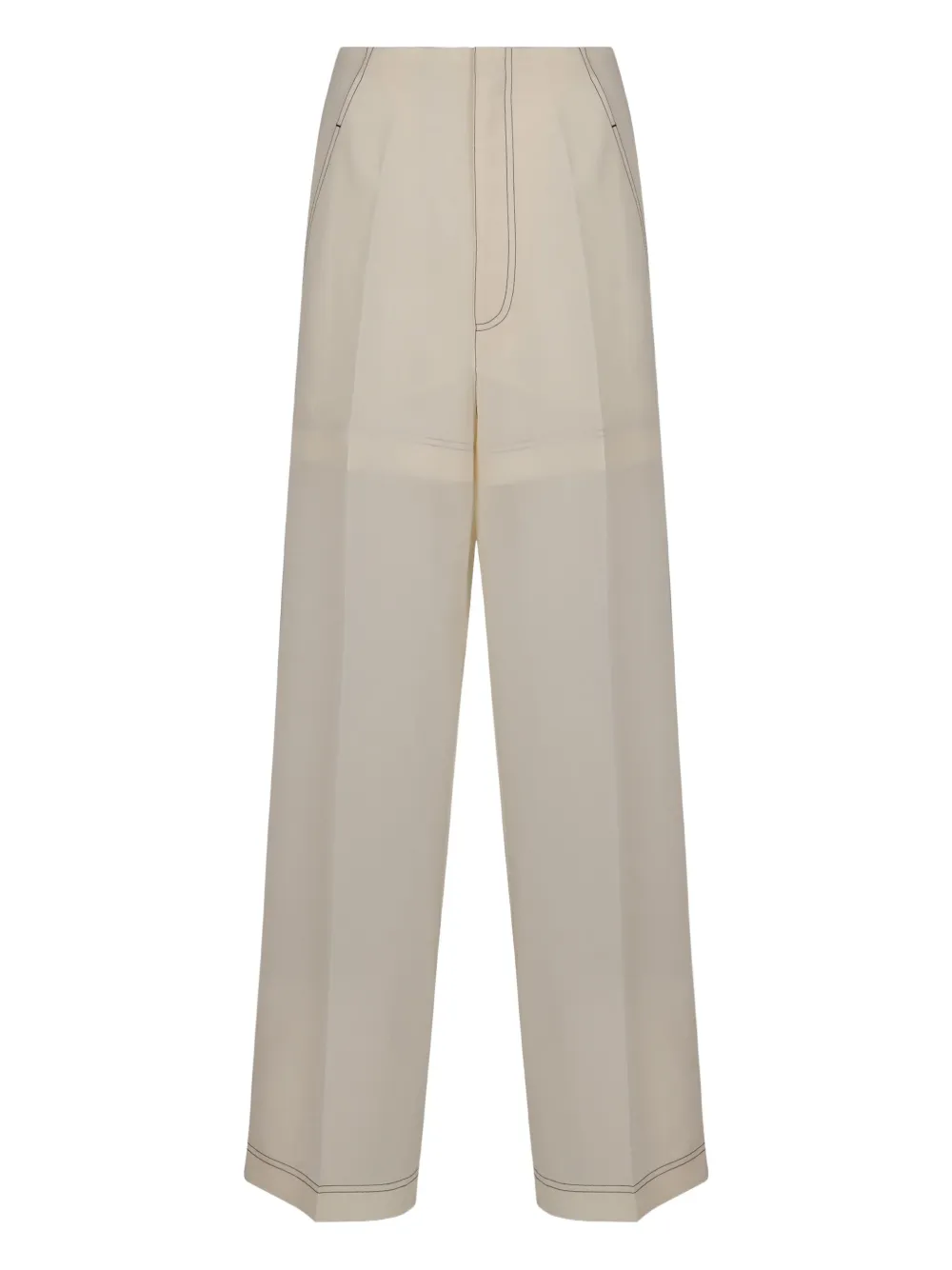 Philosophy Di Lorenzo Serafini layered visible-stitching trousers Beige