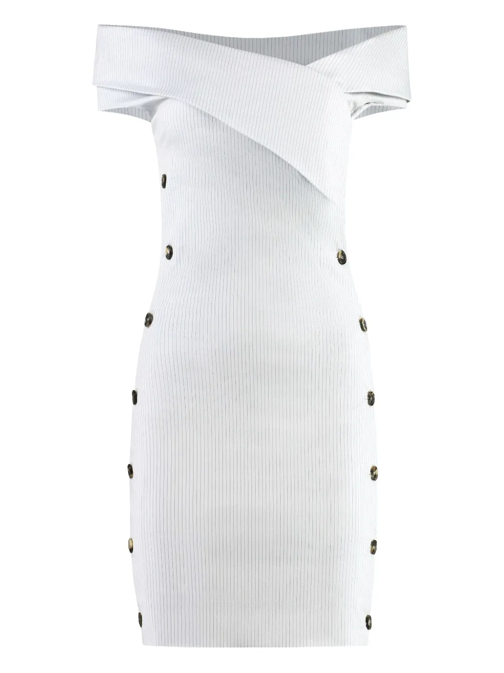 Philosophy Di Lorenzo Serafini embellished-buttons mini dress Wit