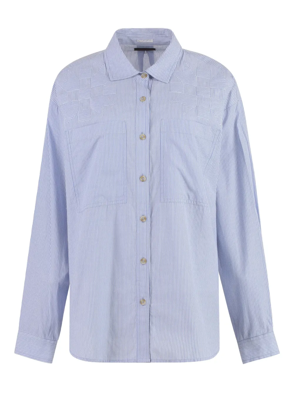 MOTHER striped-pattern cotton shirt Blauw
