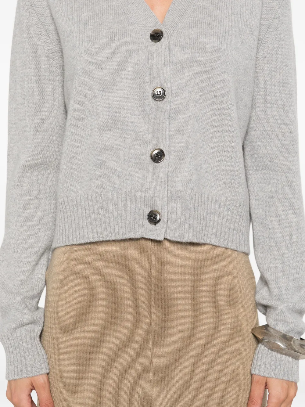 Lisa Yang Marion cropped vest met knopen Grijs