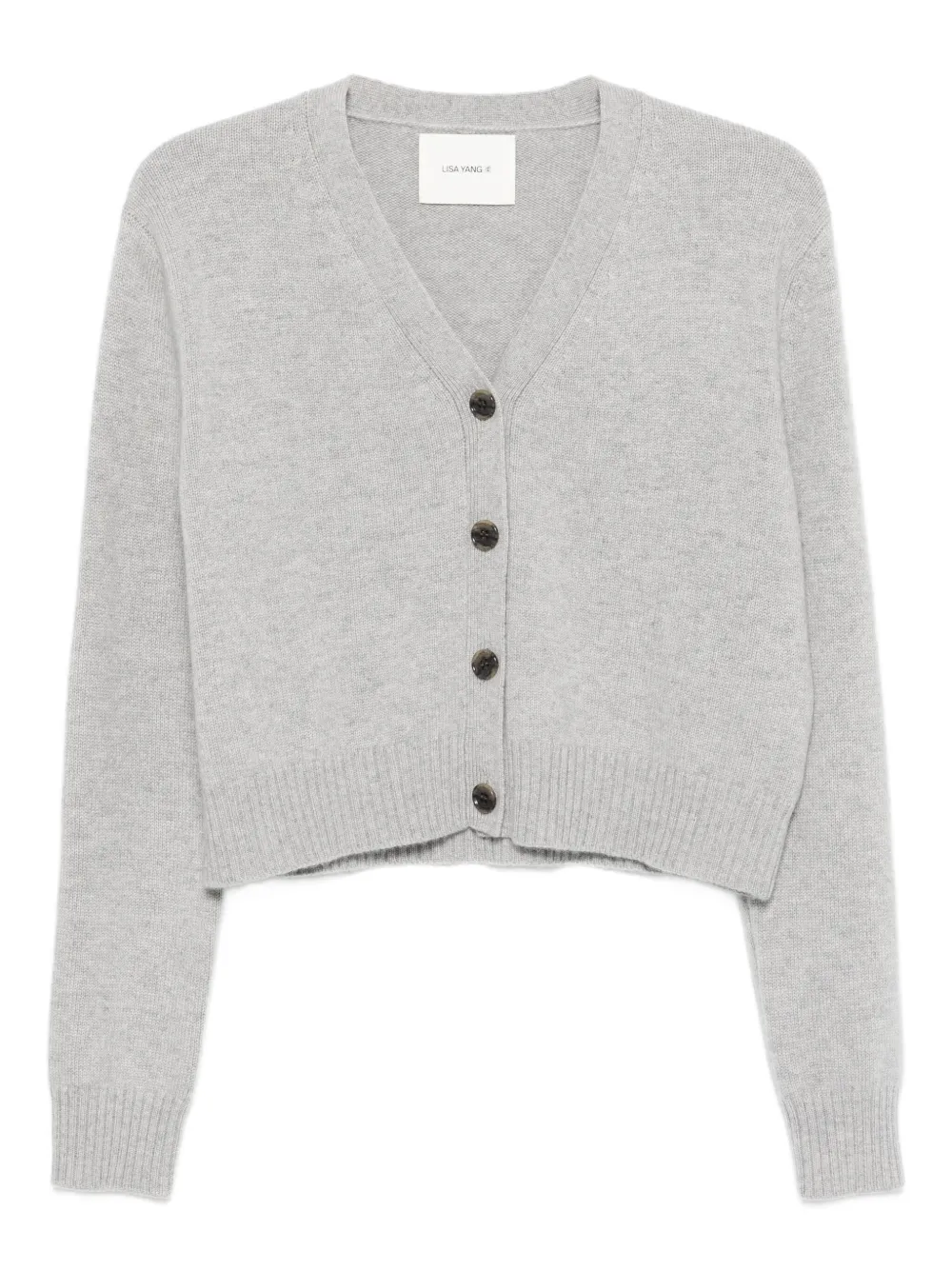 Lisa Yang Marion cropped vest met knopen Grijs