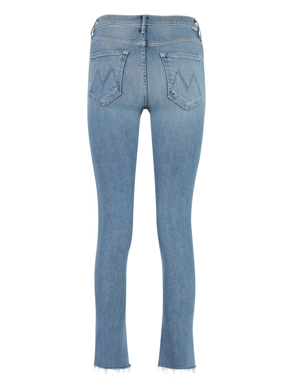 MOTHER frayed straight-leg jeans Blauw