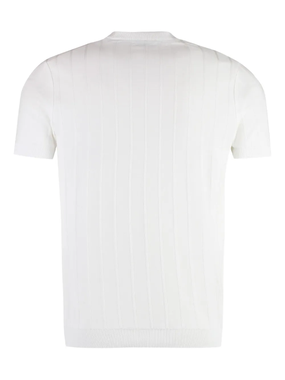 Paul & Shark Geribbeld T-shirt met ronde hals Wit