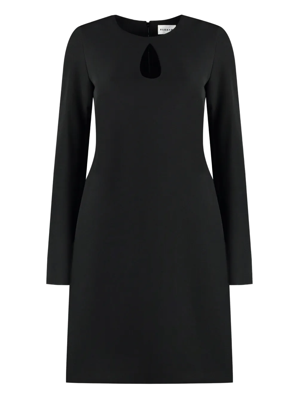 P.A.R.O.S.H. keyhole-neckline midi dress Zwart