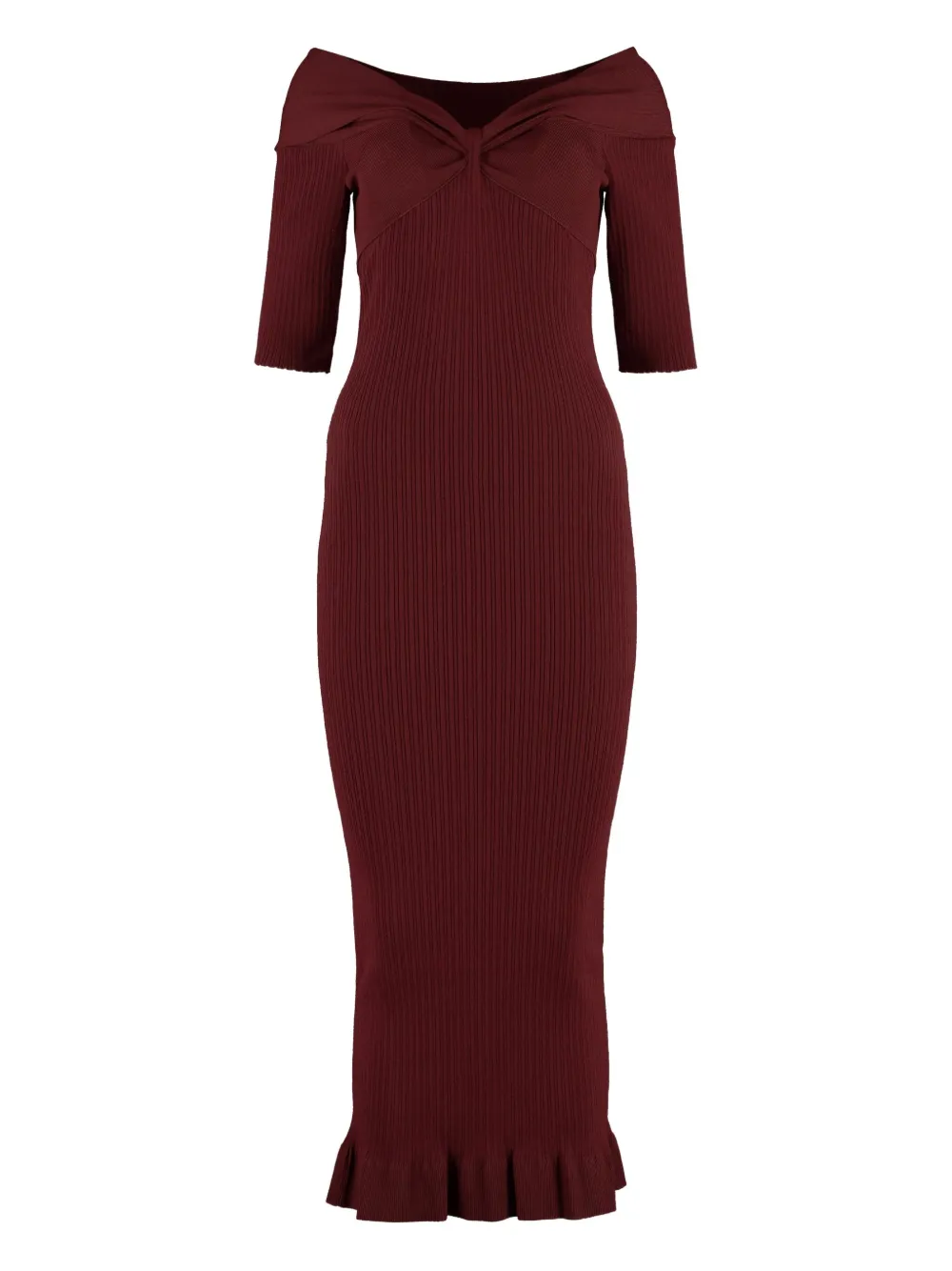 Philosophy Di Lorenzo Serafini ruffled day dress Rood
