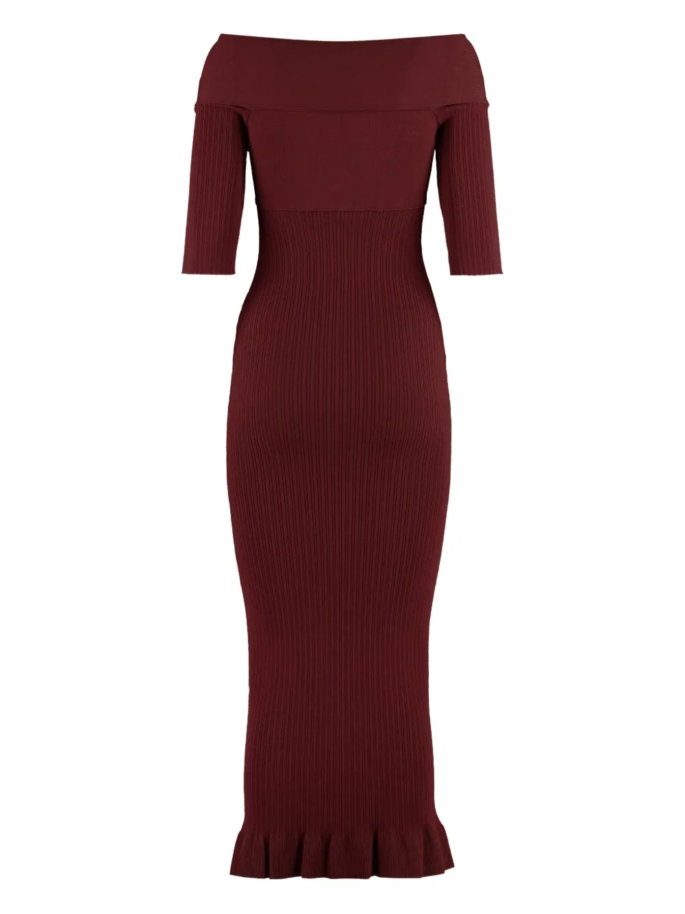 Philosophy Di Lorenzo Serafini ruffled day dress Rood