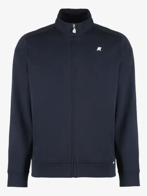 K-Way full-zip logo-patch sweatshirt