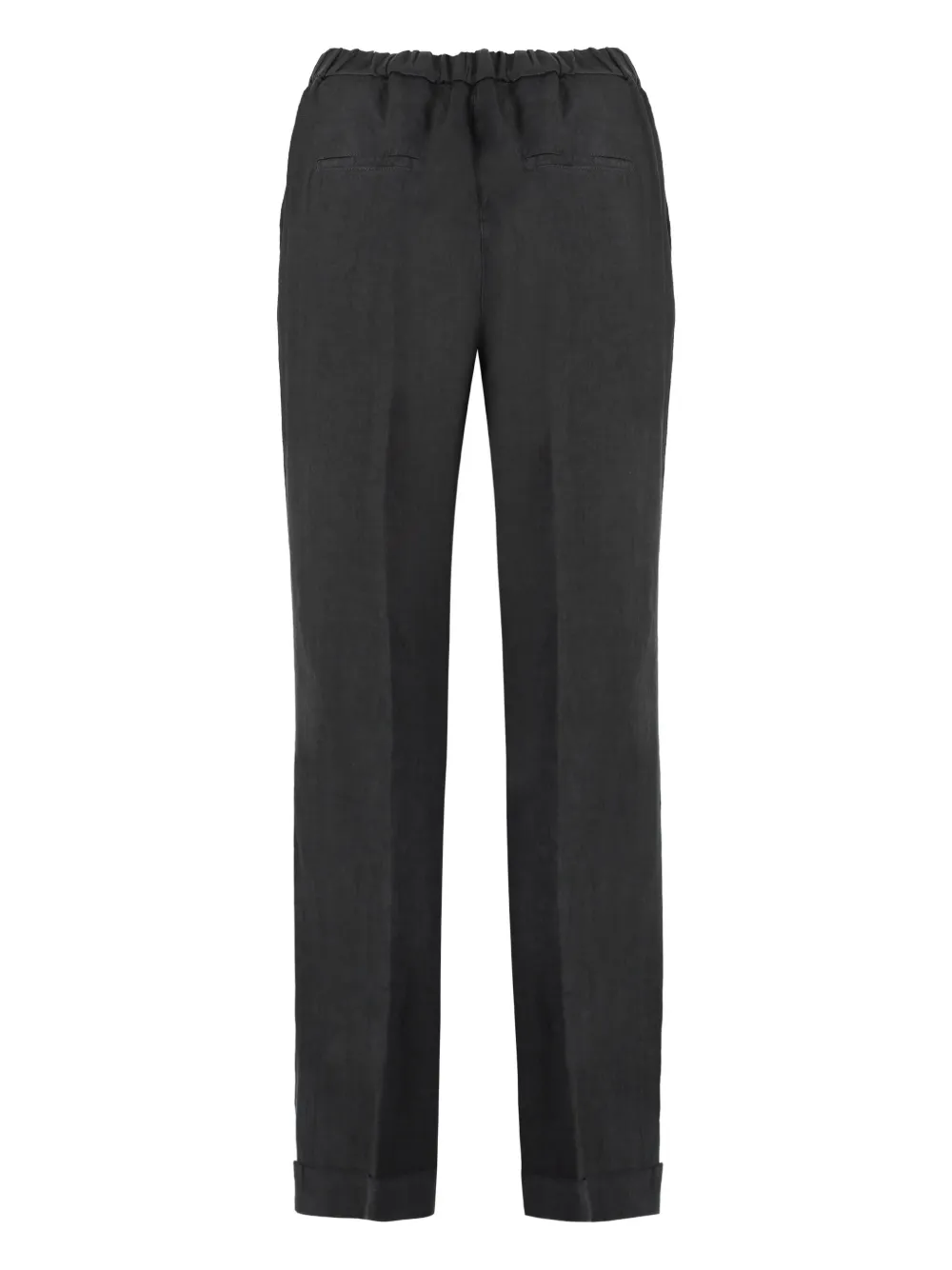 Peserico cuffed linen trousers Grijs