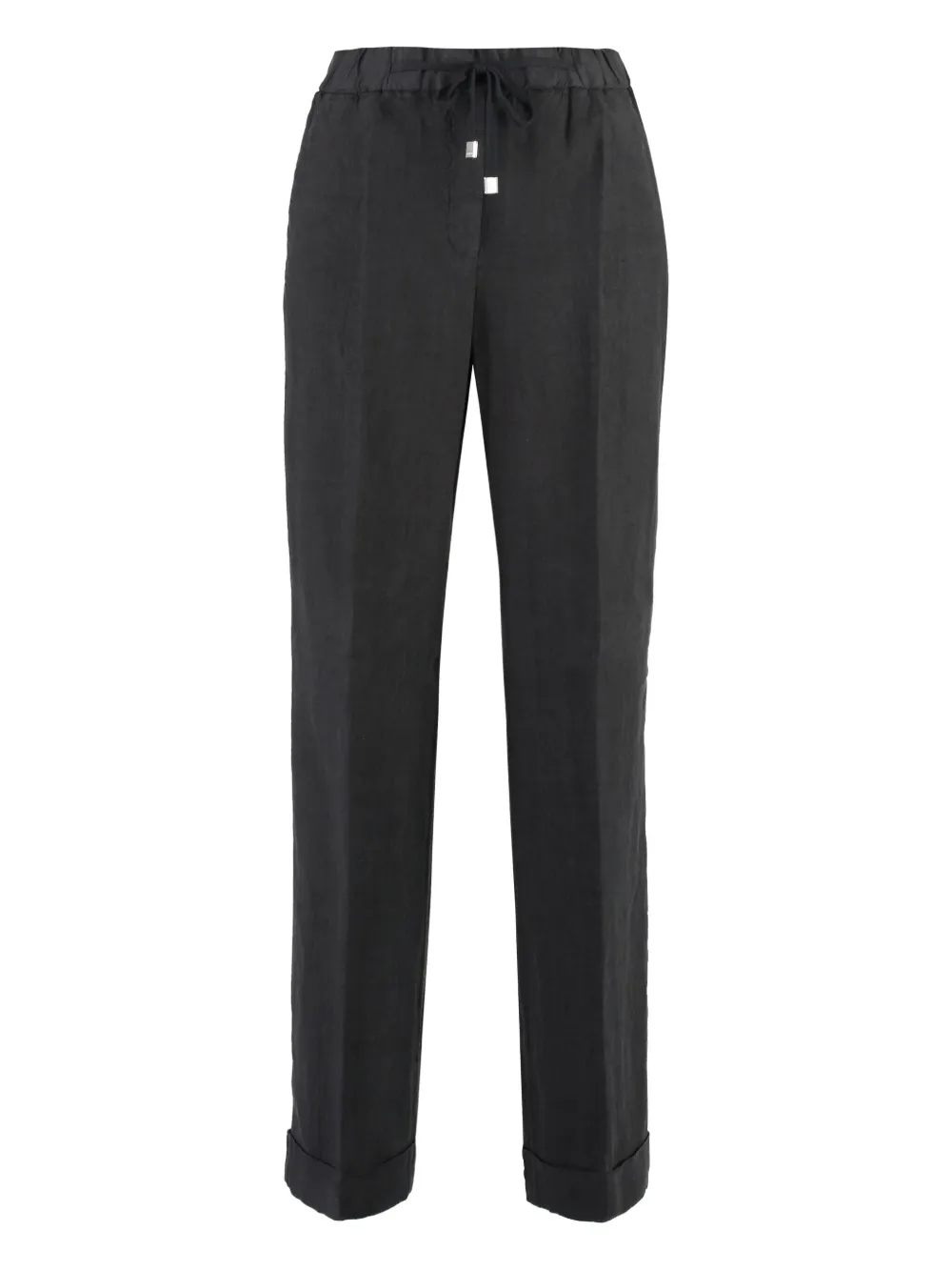 Peserico cuffed linen trousers Grijs
