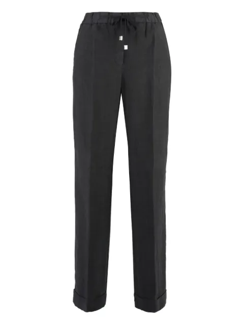 Peserico cuffed linen trousers